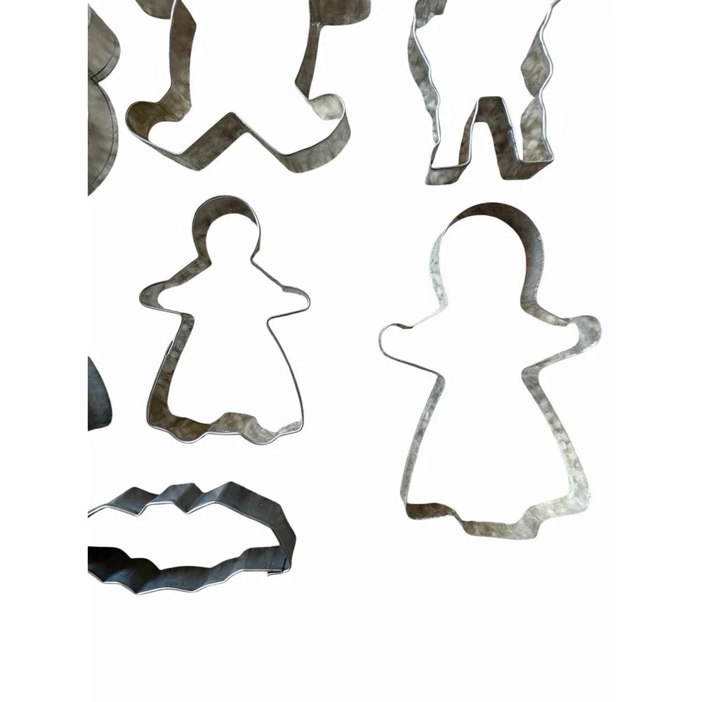 Bundle 13 Holiday Cookie Cutters Metal Christmas & Halloween Variety